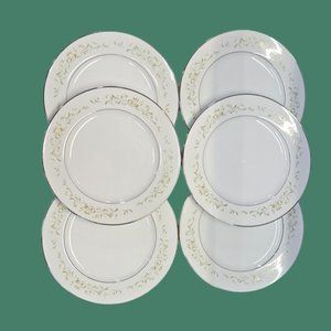 Sango China Japan debutante 3688 salad plates set of 6 -7 3/4 in